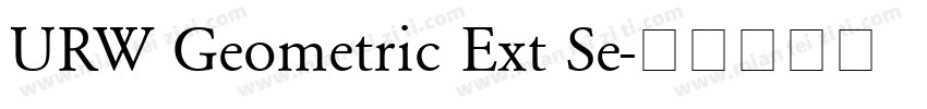URW Geometric Ext Se字体转换